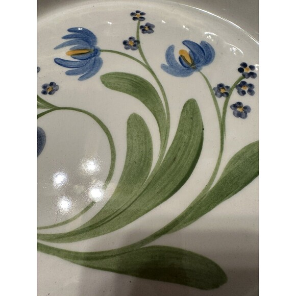 Los Angeles Potteries Ceramic Floral Pie Plate Baking Dish 1971 Vintage 9.5 Inch - Picture 3 of 5